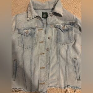 Light wash denim jacket